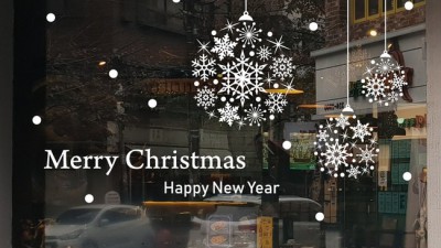✨크리스마스 유리 시트지 초특가 득템 후기! 놓치면 후회각🎄